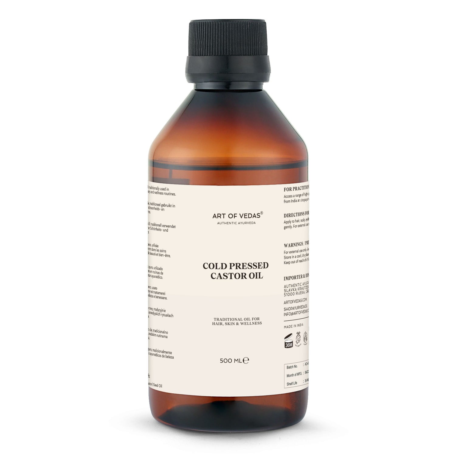Luomu risiiniöljy 500ML